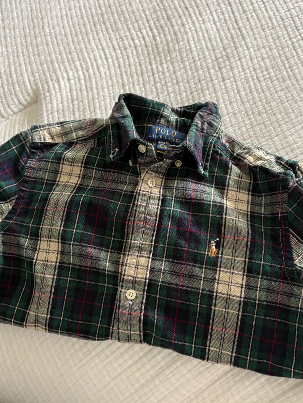 Polo Ralph Lauren Green Plaid/Tartan Boys’s Dress Shirt